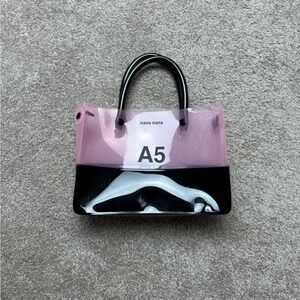 Nana-Nana A5 Pink and Black Transparent Tote